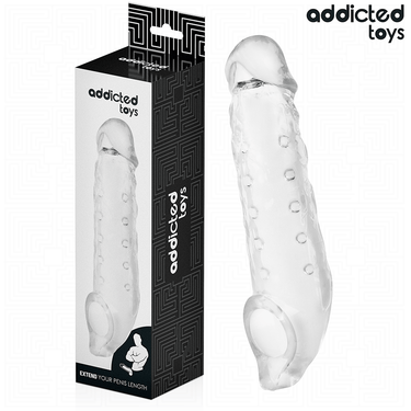 Guaina Trasparente Addicted Toys M 27 cm per Aumento di Volume e Lunghezza